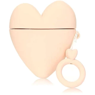 Силіконовий футляр Lucky Heart series для навушників AirPods 1/2 + кільце фото 1 з 4