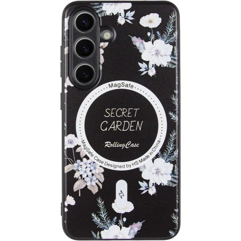 TPU+PC чехол Secret Garden with MagFit для Samsung Galaxy S23 FE – Black. Фото 6 из 22