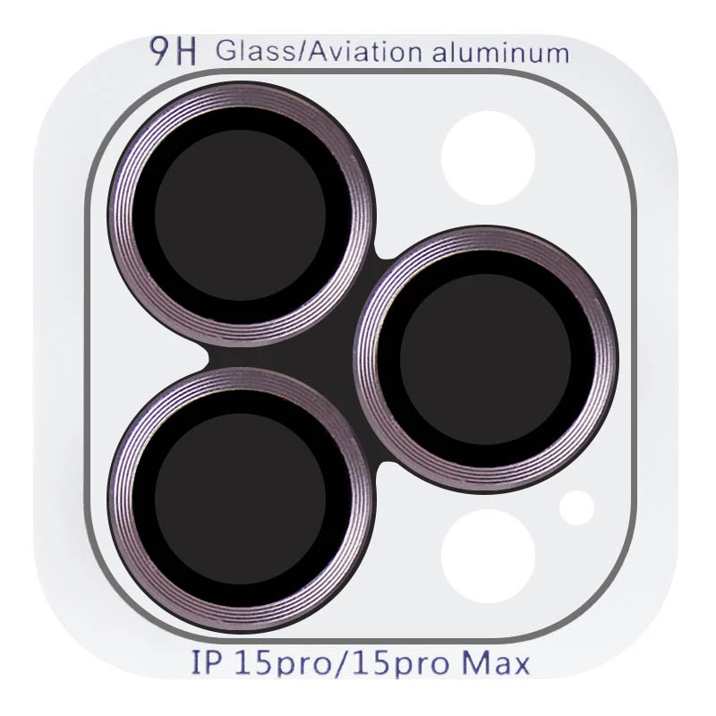 Металлическое защитное стекло на камеру для Apple iPhone 15 Pro Max (6.7") – Темно-Серый / Graphite. Фото 1 из 14