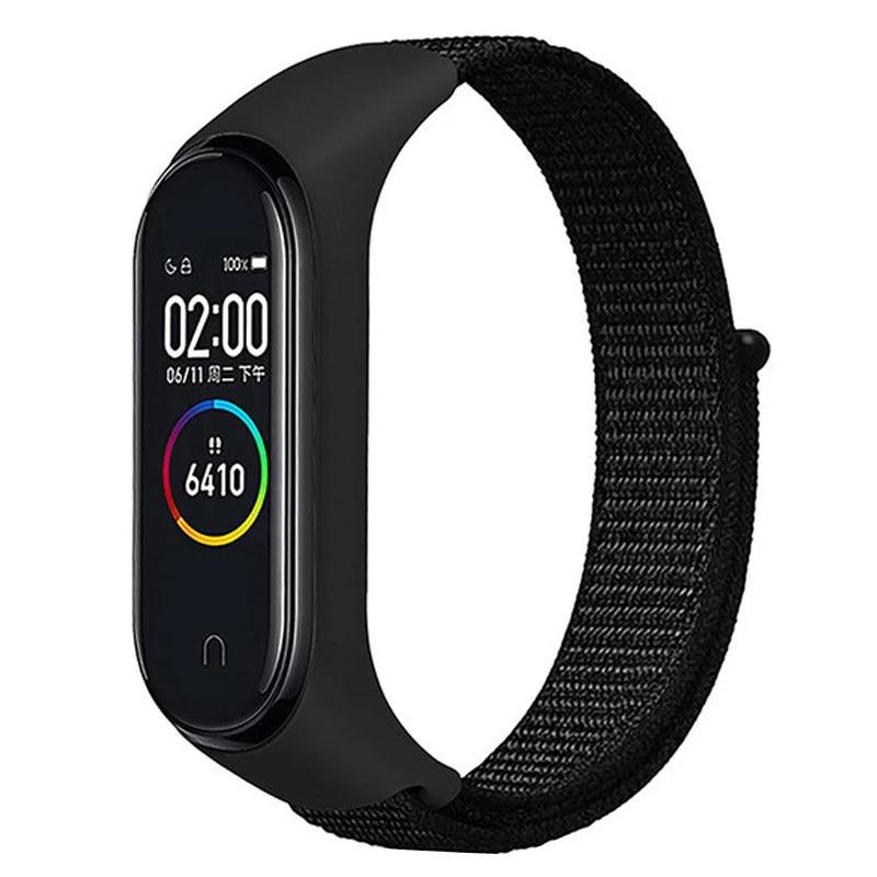 

Ремешок Nylon для Xiaomi Mi Band 4/3/2 (Черный), Чорний