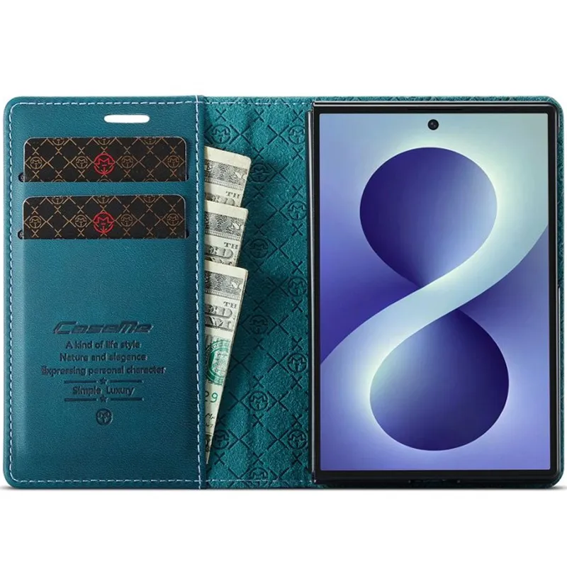 Шкіряний чохол-книжка CaseMe Velvet Matte для Samsung Galaxy Z Fold8 – Green. Фото 4 з 6