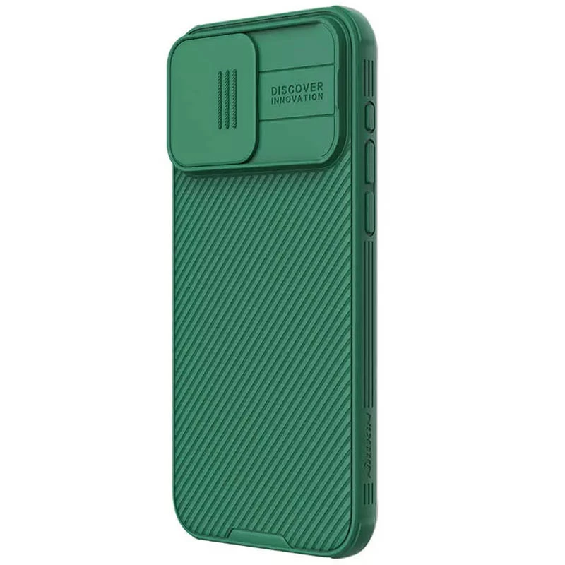 Карбована накладка Nillkin Pro зі шторкою для камери на Apple iPhone 15 Pro Max (6.7") – Deep Green. Фото 2 з 6