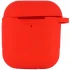 Силіконовий футляр для навушників Airpods Slim Circle – Червоний / Red. Фото 1 з 3