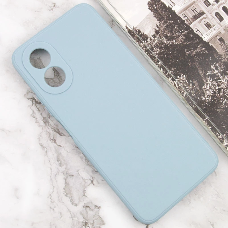 Цветной силиконовый чехол с защитой камеры для Oppo A78 4G – Серый / Smoky Gray. Фото 4 из 8