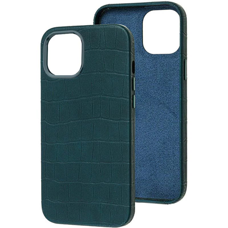 

Кожаный чехол Croco для Apple iPhone 13 Pro (6.1") (Green)
