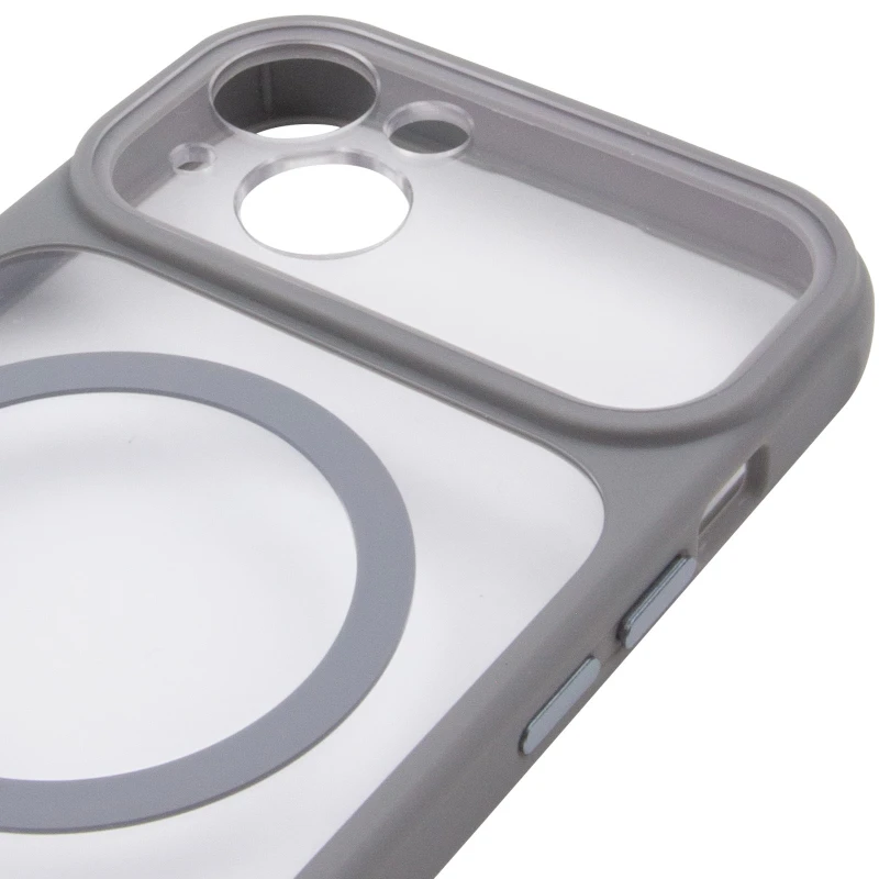 Чохол TPU GETMAN Moon Clear with MagSafe для Apple iPhone 15 (6.1") – Grey. Фото 7 з 7