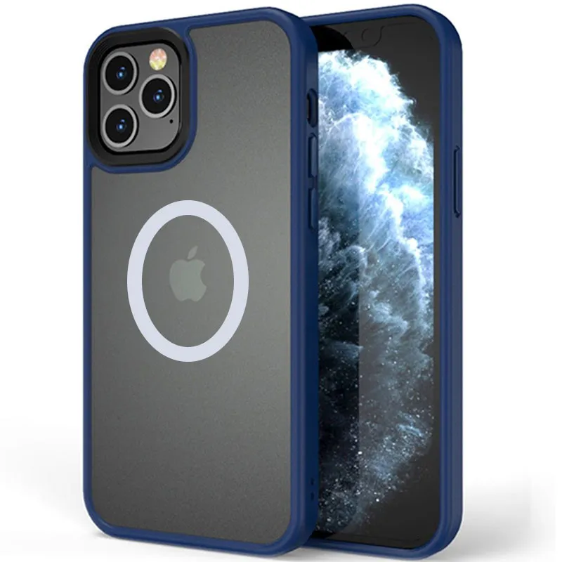 TPU+PC чохол Metal Buttons with Magnetic Fit для Apple iPhone 13 Pro Max (6.7") – Синій / Navy Blue. Фото 1 з 4