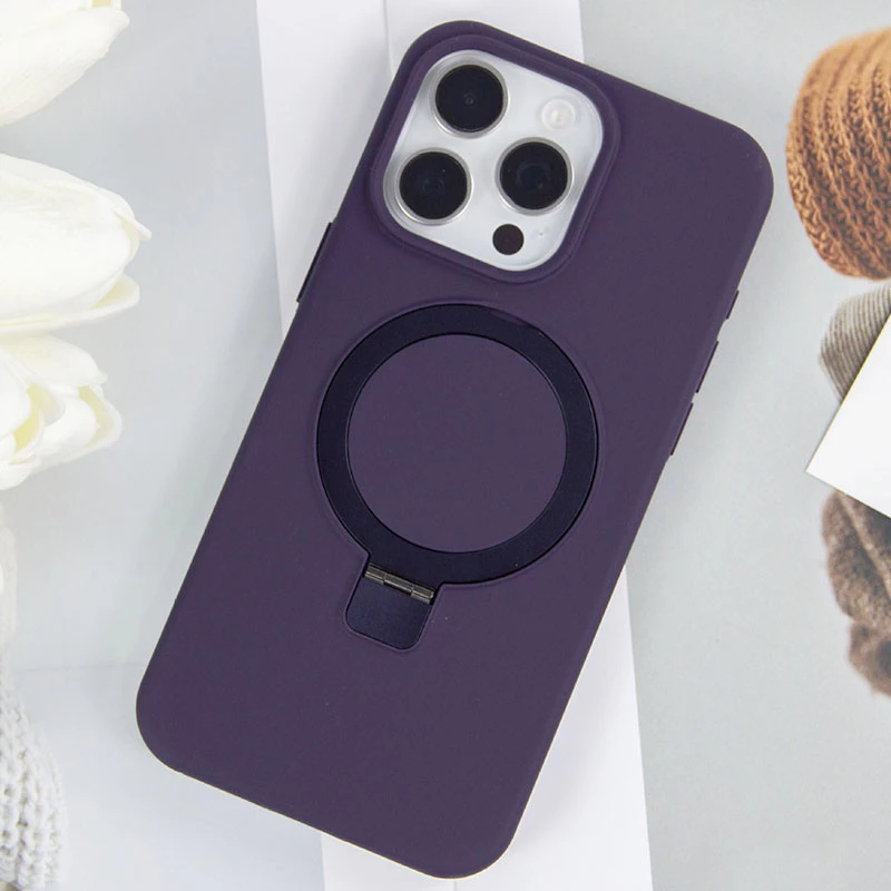 Силиконовый чехол Full Protective с кольцом-держателем (без логотипа) Apple iPhone 13 Pro (6.1") – Purple. Фото 2 из 4