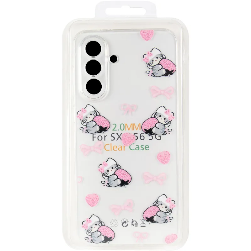 Чохол TPU Clear Joy для Samsung Galaxy A56 5G – Strawberry Cats. Фото 3 з 7