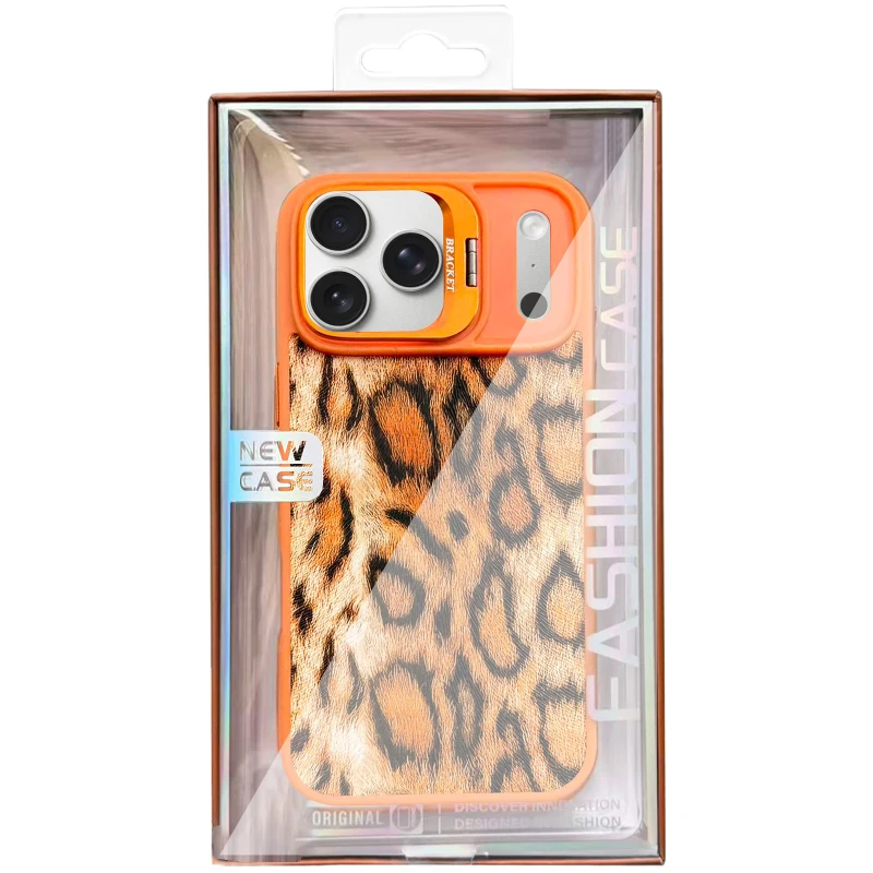 Чохол TPU+PC Wild Leopard with MagSafe and Lens для Apple iPhone 17 Pro Max (6.9") – Orange. Фото 3 з 4