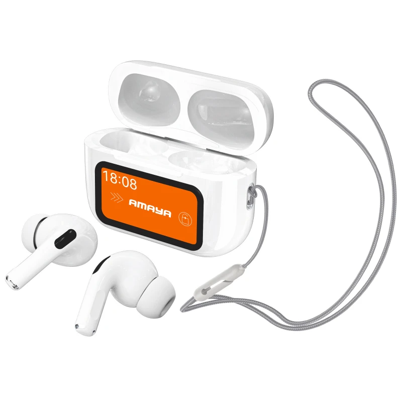 Бездротові TWS навушники Amaya ATW-16 ANC+ENC – White. Фото 1 з 3