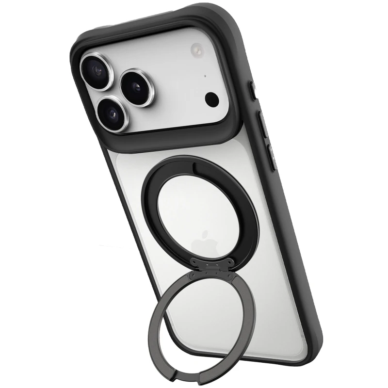 TPU+PC чехол Space Octagon MagSafe with aluminium ring для Apple iPhone 17 Pro Max (6.9") – Black. Фото 4 из 4