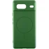 Чехол Silicone Cover Lakshmi Full Camera (AA) with Magnetic Fit для Google Pixel 8 – Зеленый / Dark green. Фото 2 из 5