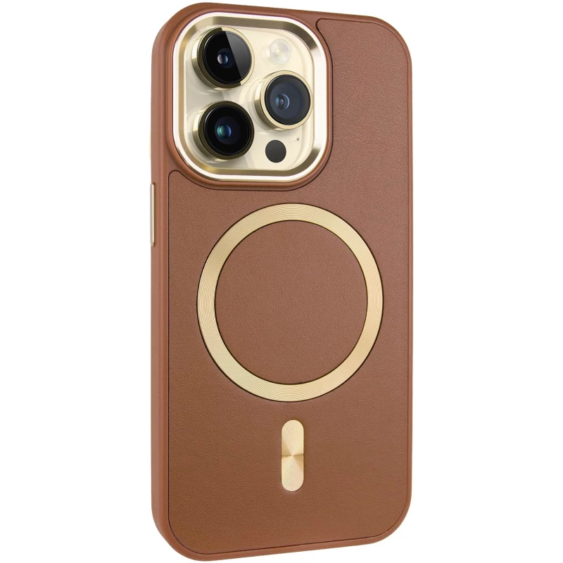 Шкіряний чохол з MagSafe на Apple iPhone 14 Pro (6.1") – Brown. Фото 2 з 11