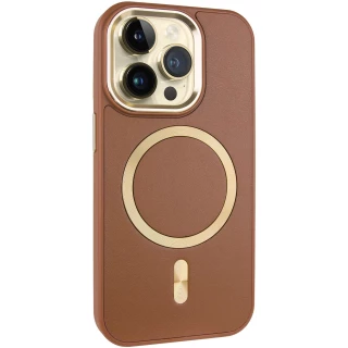 Шкіряний чохол з MagSafe на Apple iPhone 14 Pro (6.1") — Brown