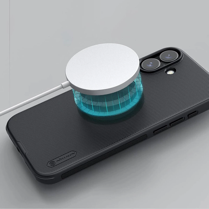 Чехол Nillkin Matte Magnetic Pro для Apple iPhone 16 – Черный / Black. Фото 5 из 8