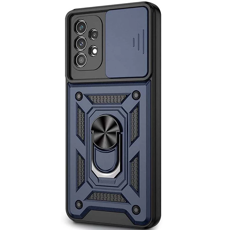 Ударопрочный чехол Serge Ring с защитой камеры для Samsung Galaxy A53 5G – Синий. Фото 2 из 7