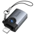 Перехідник Hoco UA46 Lightning Male to USB Female USB2.0 – Metal gray. Фото 3 з 6