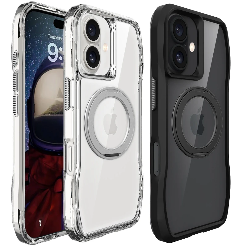 TPU+PC чохол Space Octagon MagSafe with aluminium ring для Apple iPhone 17 (6.3") фото 1 з 1