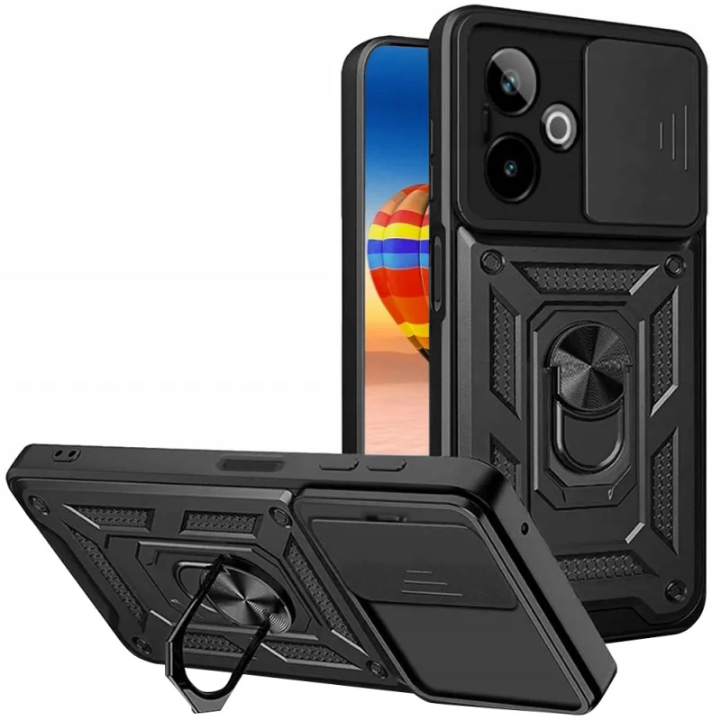 Протиударний чохол Serge Ring з захистом камери на Realme GT 7 – Чорний. Фото 2 з 4