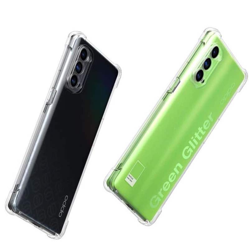 Ультратонкий силіконовий чохол GETMAN з критими бортами та камерою для Oppo Reno 4 Pro 5G – Безбарвний (прозорий). Фото 3 з 7