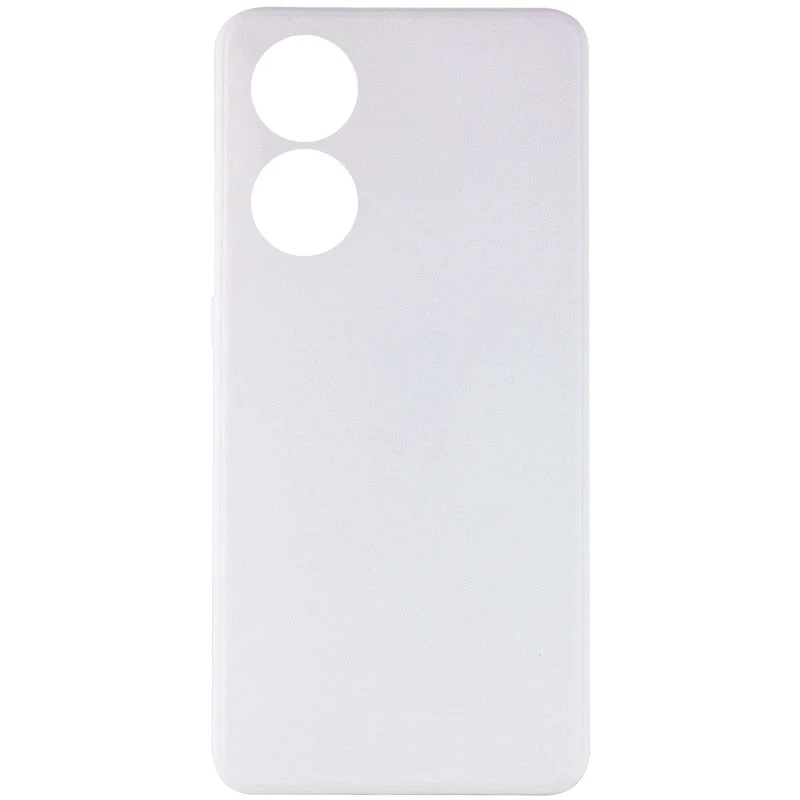 Цветной силиконовый чехол с защитой камеры для Oppo Reno 8T 4G – Белый / White. Фото 1 из 10