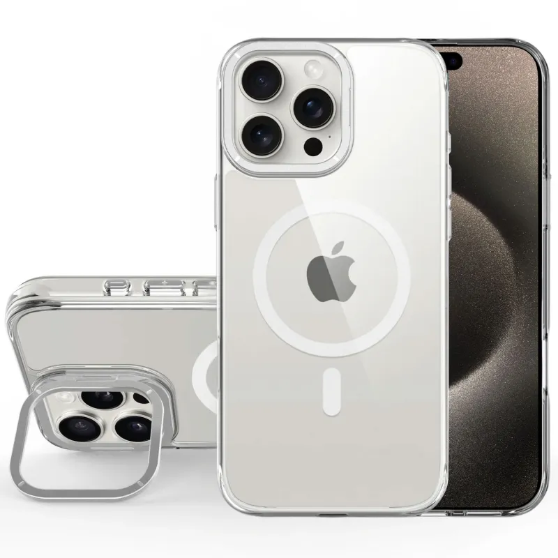 Чохол TPU Space Case Apex with Magnetic Fit для Apple iPhone 15 Pro (6.1") – silver. Фото 1 з 9
