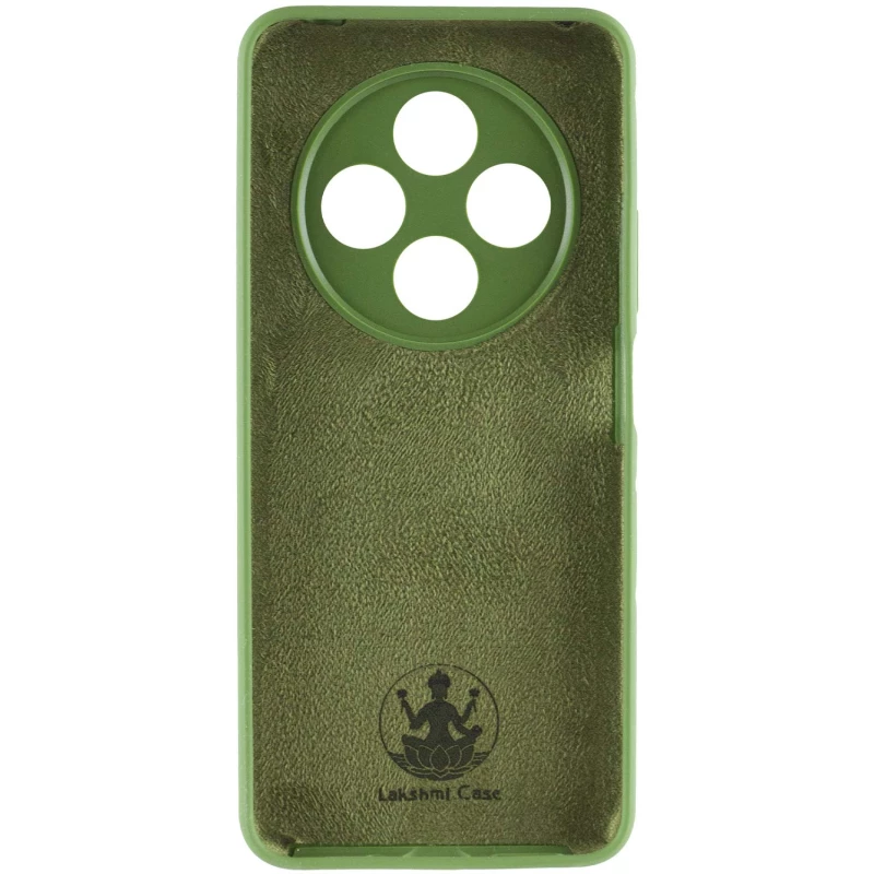 Чохол Silicone Case Lakshmi Plus з закритою камерою на Xiaomi Redmi 14C / Poco C75 – Зелений / Dark green. Фото 7 з 7