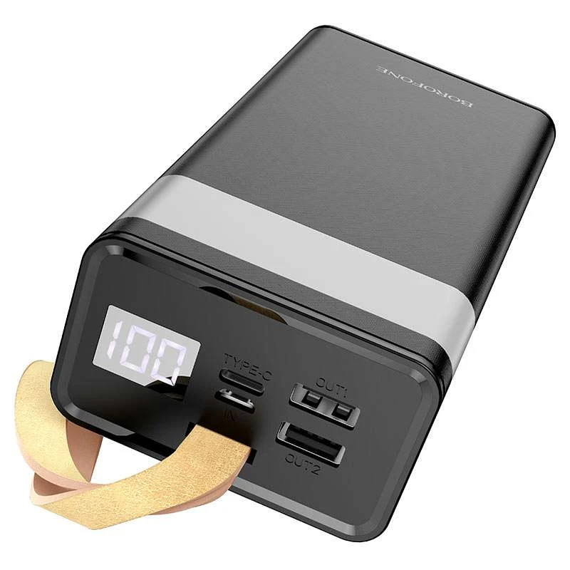 Портативное зарядное устройство Power Bank BOROFONE BJ18A 30000 mAh – Черный. Фото 3 из 5