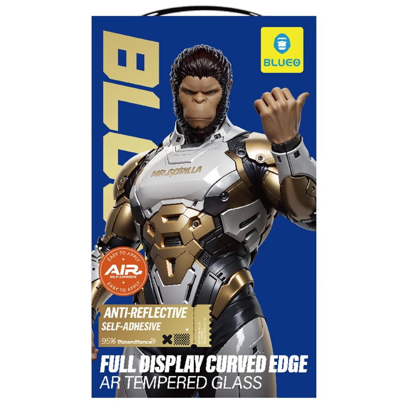 Захисне 3D скло Blueo Hot Bending AR Anti-Reflective для Apple iPhone 17 Pro – Чорний. Фото 4 з 4