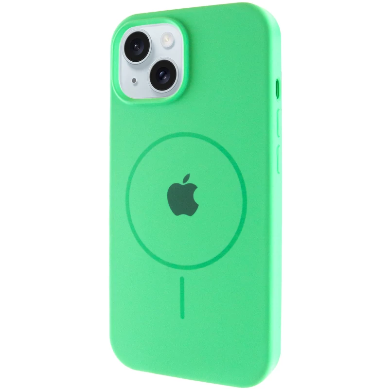 Чохол Silicone Armor Max with MagSafe для Apple iPhone 15 Plus (6.7") – Зелений / Spearmint. Фото 2 з 6