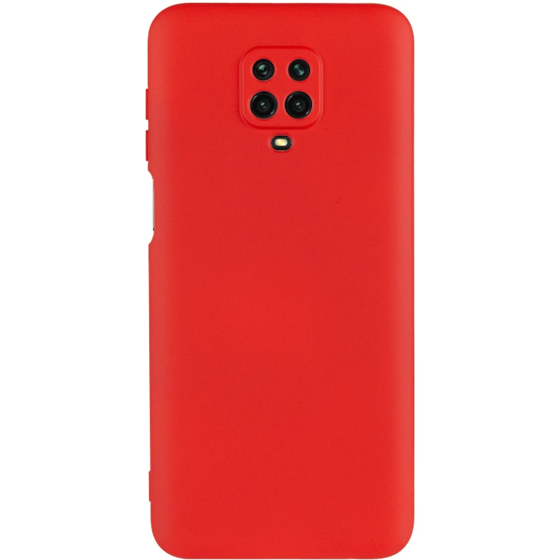 Цветной силиконовый чехол GETMAN с закрытой камерой на Xiaomi Redmi Note 9s / Note 9 Pro / Note 9 Pro Max – Красный / Red. Фото 5 из 8
