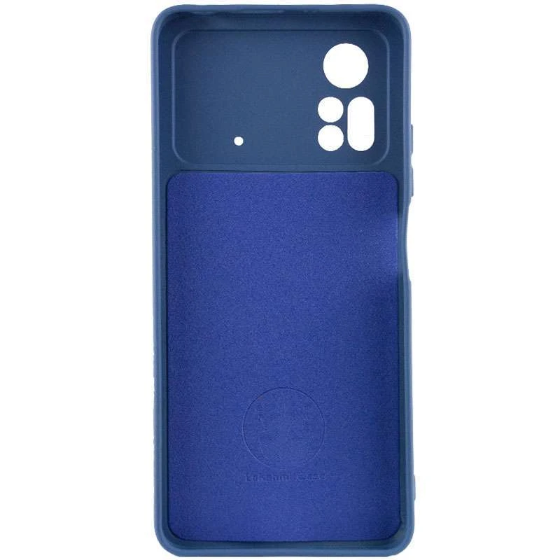 Чохол Silicone Case Lakshmi з закритою камерою на Xiaomi Poco X4 Pro 5G – Синій / Navy Blue. Фото 3 з 6