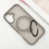 Кольоровий TPU+PC з металевими кнопками, кільцем та MagSafe на Apple iPhone 16 – Grey. Фото 3 з 7