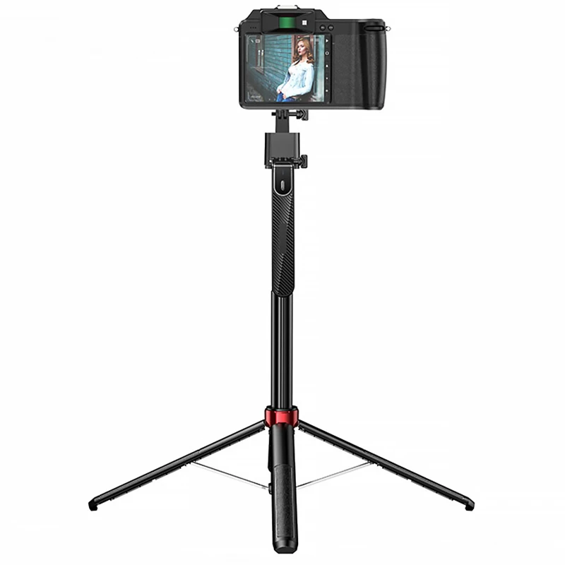 Монопод для селфі Hoco DYY04 трипод + знімний BT пульт – Black. Фото 1 з 5