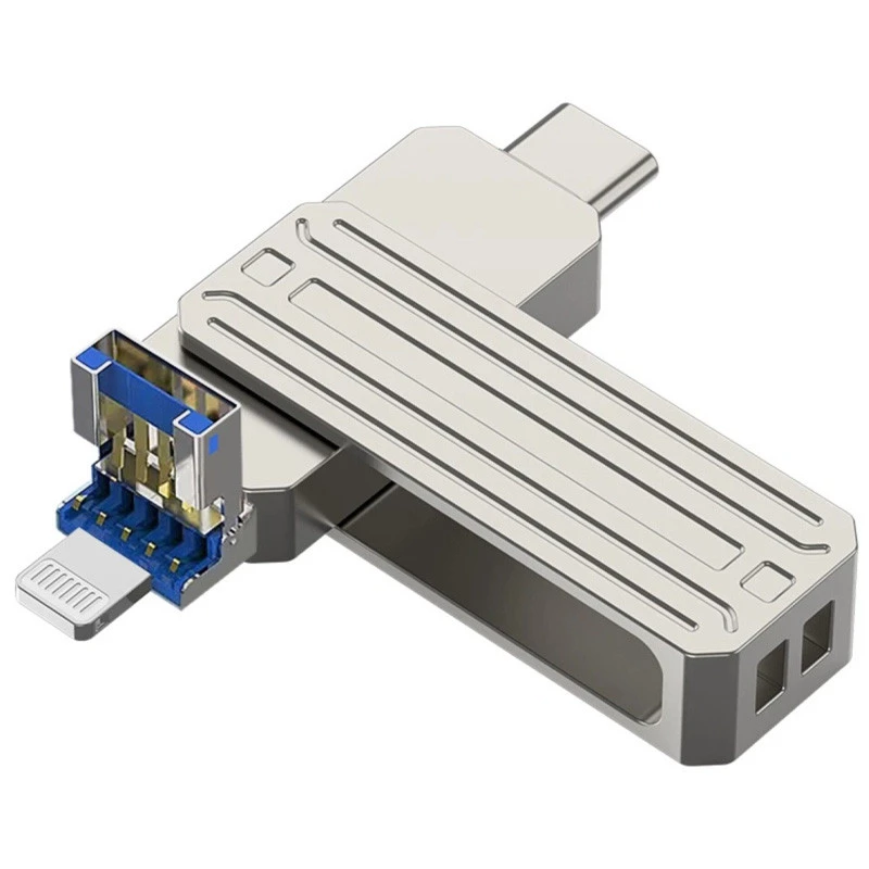 Флеш-драйв USB 3.0 Flash Drive WIWU Wi-FD001 3 in 1 32GB – silver. Фото 5 з 6