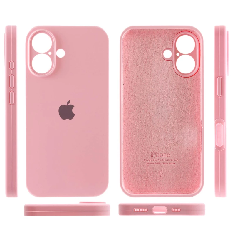 Чохол Silicone Case з захистом камери на Apple iPhone 16 Plus – Рожевий / Light pink. Фото 4 з 8