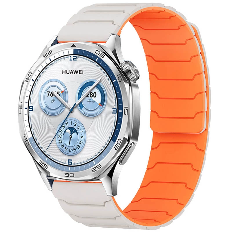 Ремешок Dual-color Magnetic для Smart Watch 22mm – Starlight / Orange. Фото 1 из 2