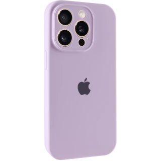 Чохол Silicone Case з захистом камери на Apple iPhone 15 Pro Max (6.7") — Бузковий / Lilac