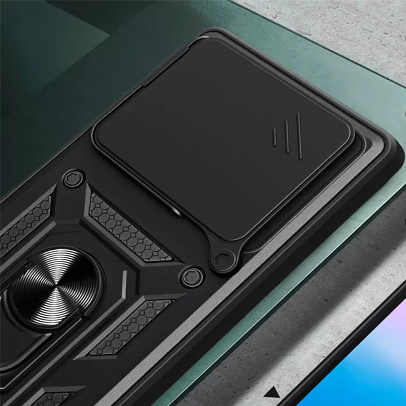 Протиударний чохол Serge Ring з захистом камери на Xiaomi Poco M6 4G – Чорний. Фото 3 з 4