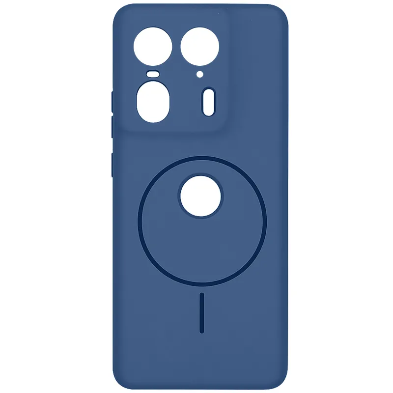 Чохол Silicone Cover Lakshmi Full Camera (AA) with Magnetic Fit для Motorola Edge 50 Ultra – Синій / Navy blue. Фото 3 з 6