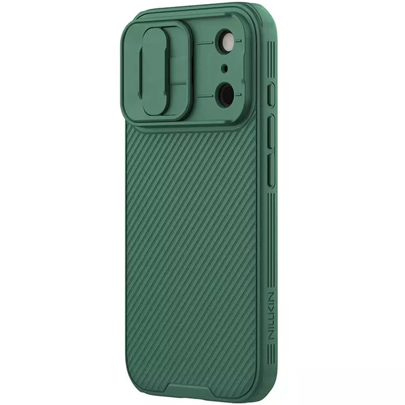 Карбована накладка Nillkin Pro зі шторкою для камери на Apple iPhone 17 Pro Max (6.9") – Deep Green. Фото 3 з 5