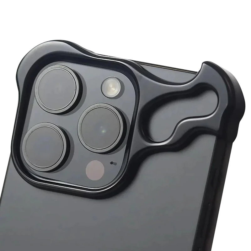 Чехол Minimalist Metal Bumper для Apple iPhone 17 Pro (6.3") – Black. Фото 2 из 3