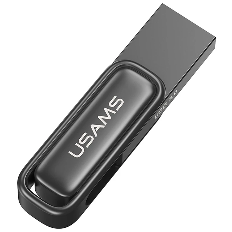 Флеш накопичувач USAMS US-ZB334 USB3.0 Zinc Alloy Rotating Flash Drive 256Gb – Tarnish. Фото 2 з 6