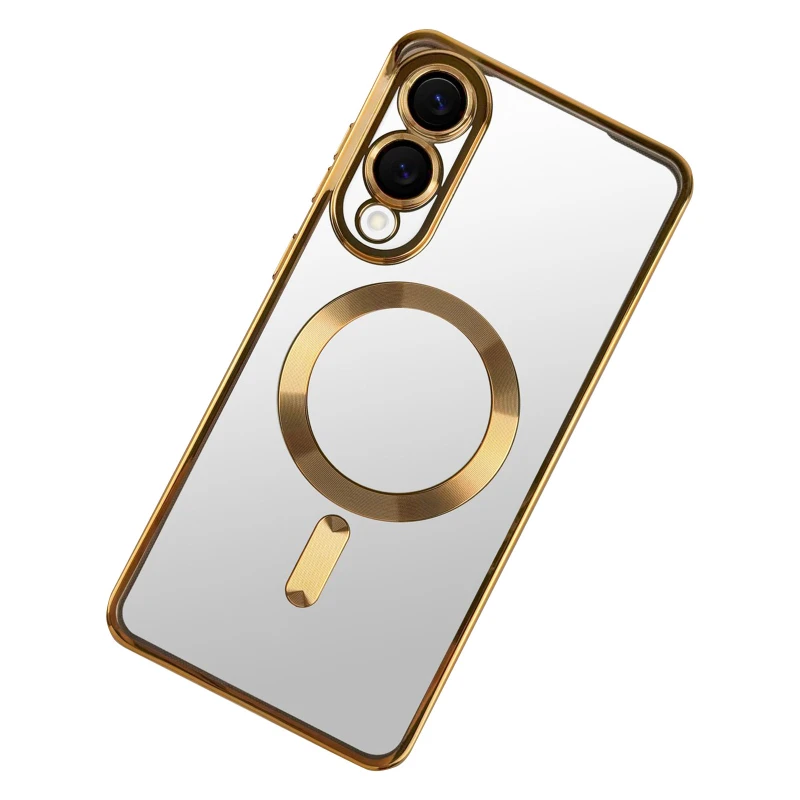 Хромовий TPU чохол з MagSafe на Samsung Galaxy S25 Edge – Gold. Фото 2 з 3