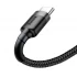 Дата кабель Baseus Cafule Type-C Cable 3A (0.5m) – Сірий / Чорний. Фото 2 з 6