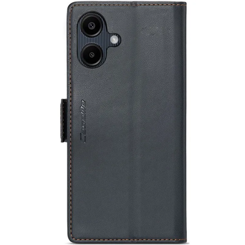 Шкіряний чохол-книжка CaseMe Nappa leather для Samsung Galaxy A07 – Black. Фото 7 з 10