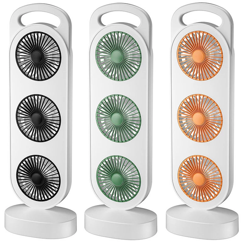 Настольный вентилятор Three Head Fan 1200 mAh фото 1 из 1