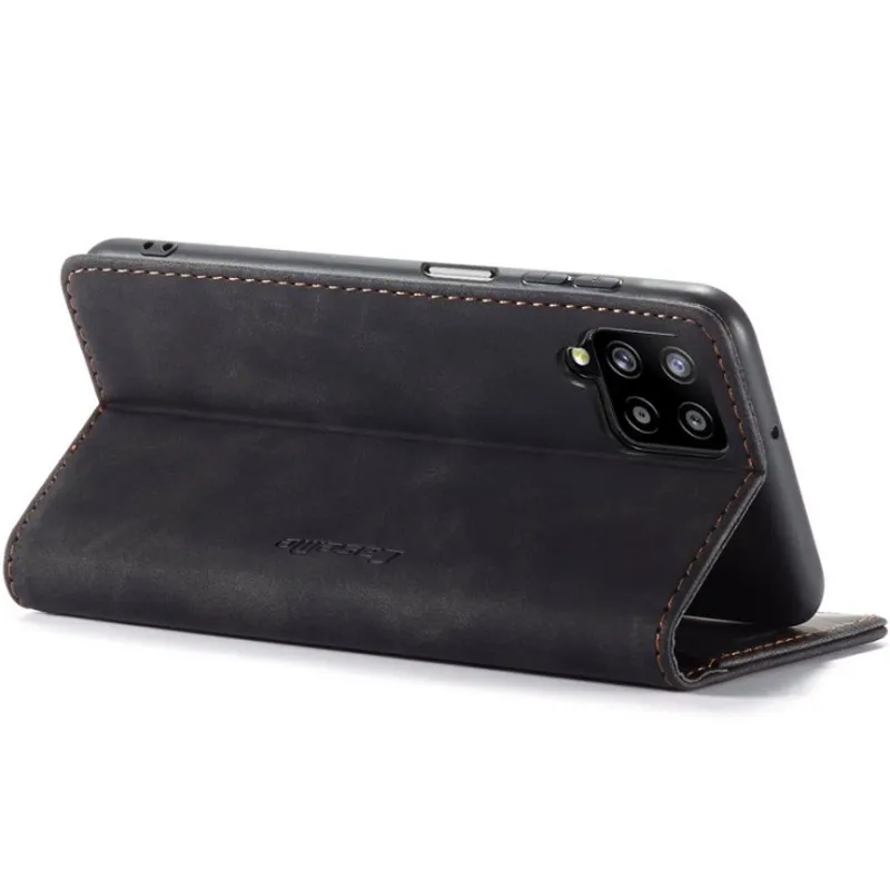 Шкіряний чохол-книжка CaseMe Velvet Nubuck для Samsung Galaxy M12 – Black. Фото 6 з 6