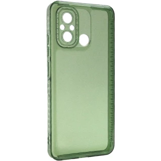 Силиконовый чехол с узором на Xiaomi Redmi 12C / Poco C55 — Зеленый
